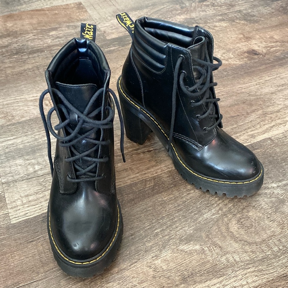 Dr. Martens Persephone Black Leather Boots
